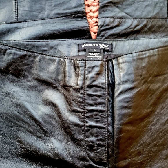 NWT Sz 4 Kenneth Cole womens leatherpants - Picture 2 of 4